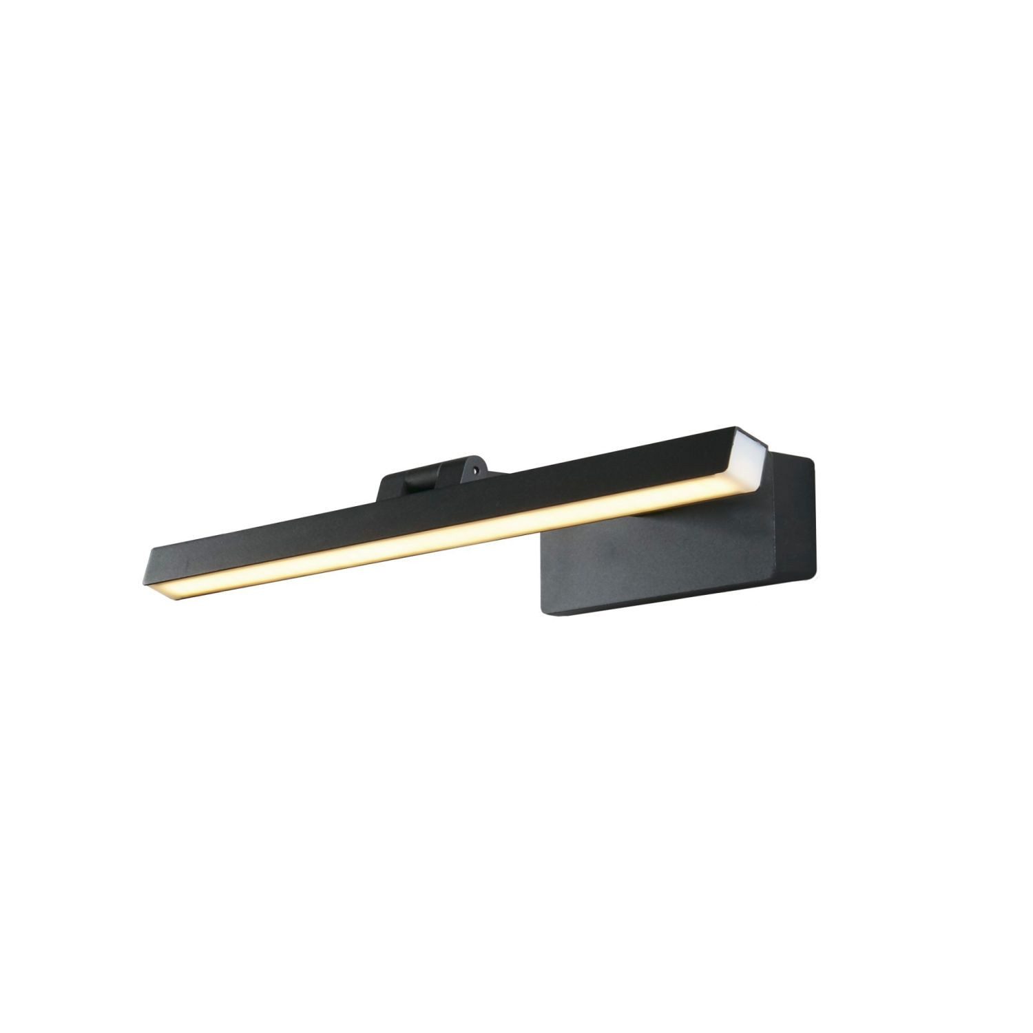 Licht-Erlebnisse Bilderleuchte VANESSA, LED, Warmweiß, LED Wandlampe mit Schalter Schwarz Wohnzimmer 3000 K 234 lm Aluminium