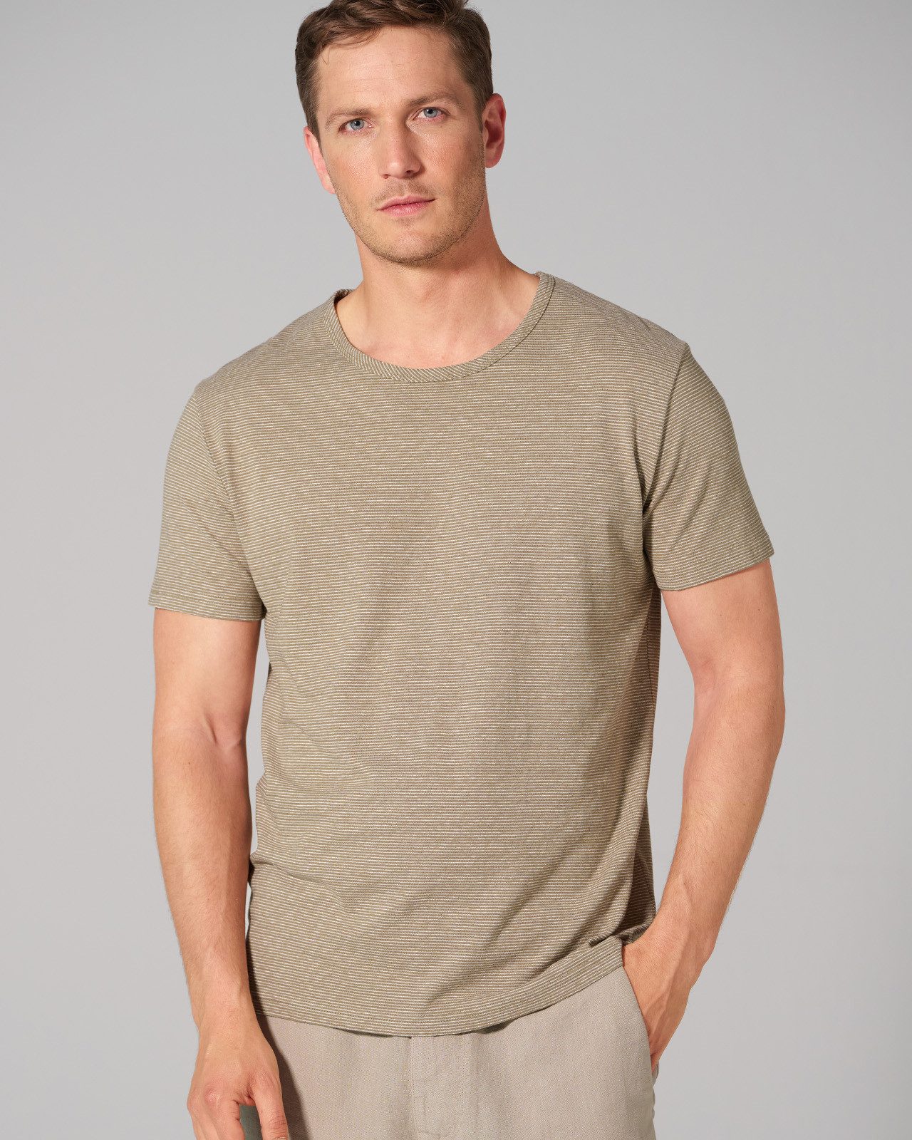 HempAge T-Shirt Herren Streifenshirt Hanf/Bio-Baumwolle Normal fit