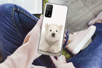 MuchoWow Handyhülle Eisbär - Tiere - Kinder - Weiß - Jungen - Mädchen, Phone Case, Handyhülle Xiaomi Mi 10T, Silikon, Schutzhülle