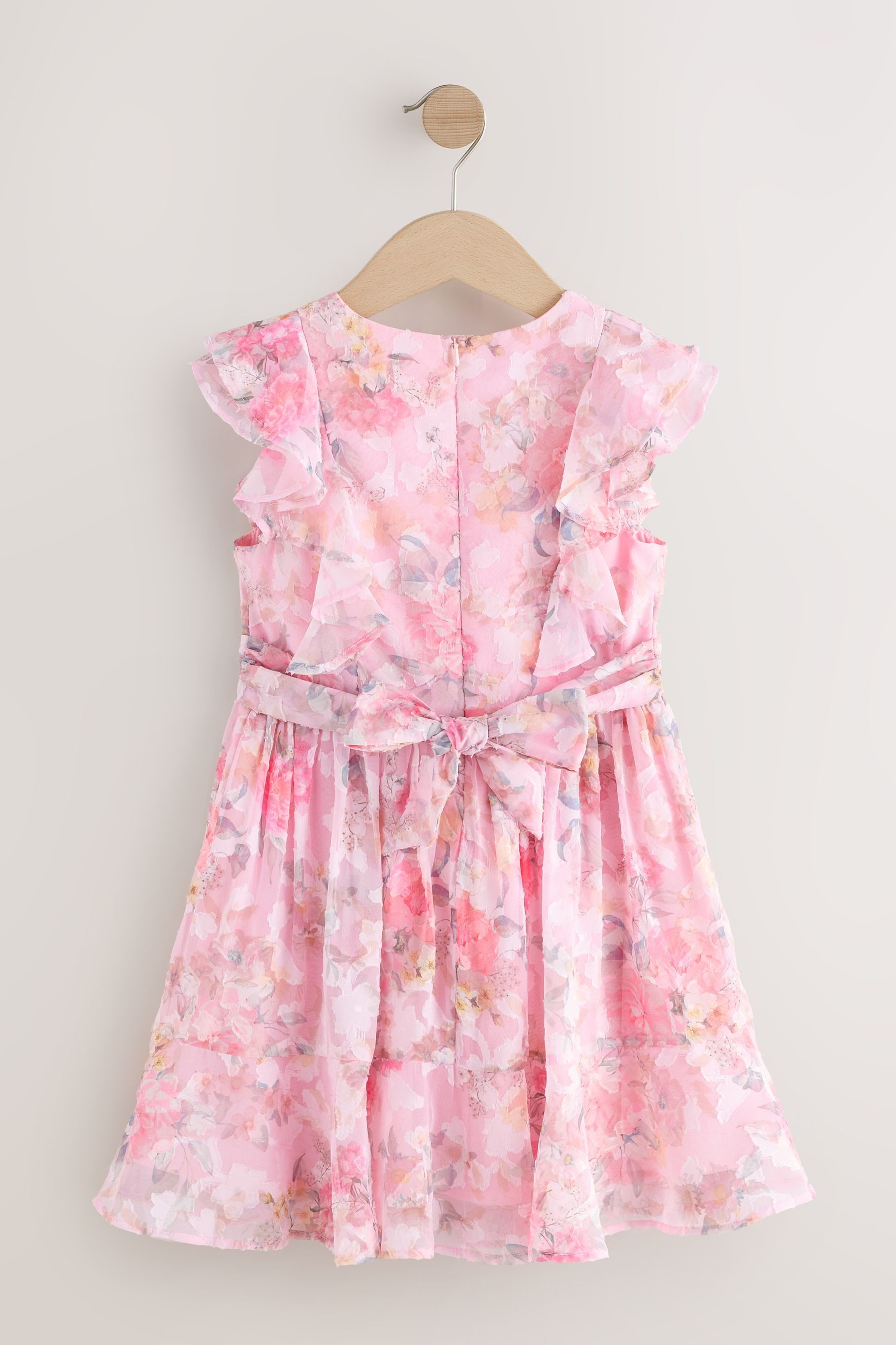 Next Partykleid Partykleid mit Raffung und Blumenmuster (1-tlg)