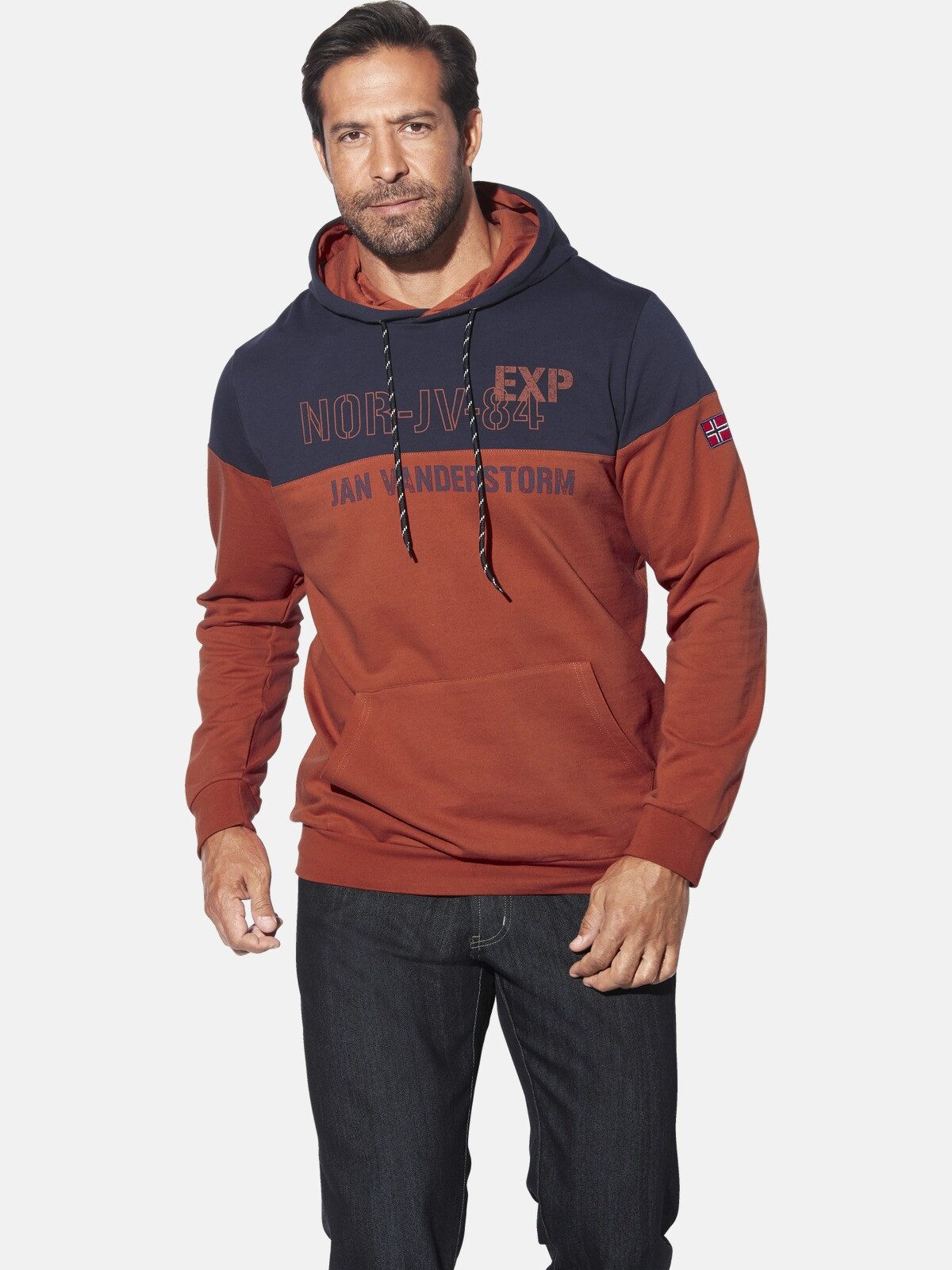 Jan Vanderstorm Kapuzensweatshirt JERRES mit Kapuze & Kängurutasche günstig online kaufen