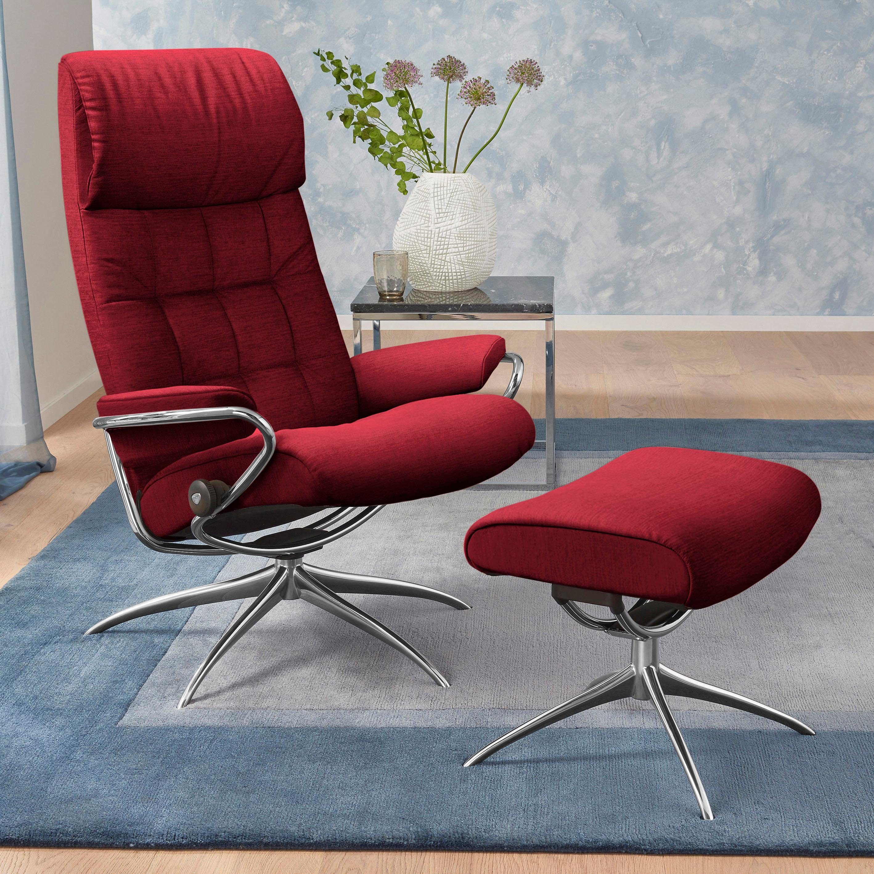 Chrom (Set, London Back, Gestell High mit Hocker, mit Star Relaxsessel Relaxsessel Hocker), Stressless® mit Base,