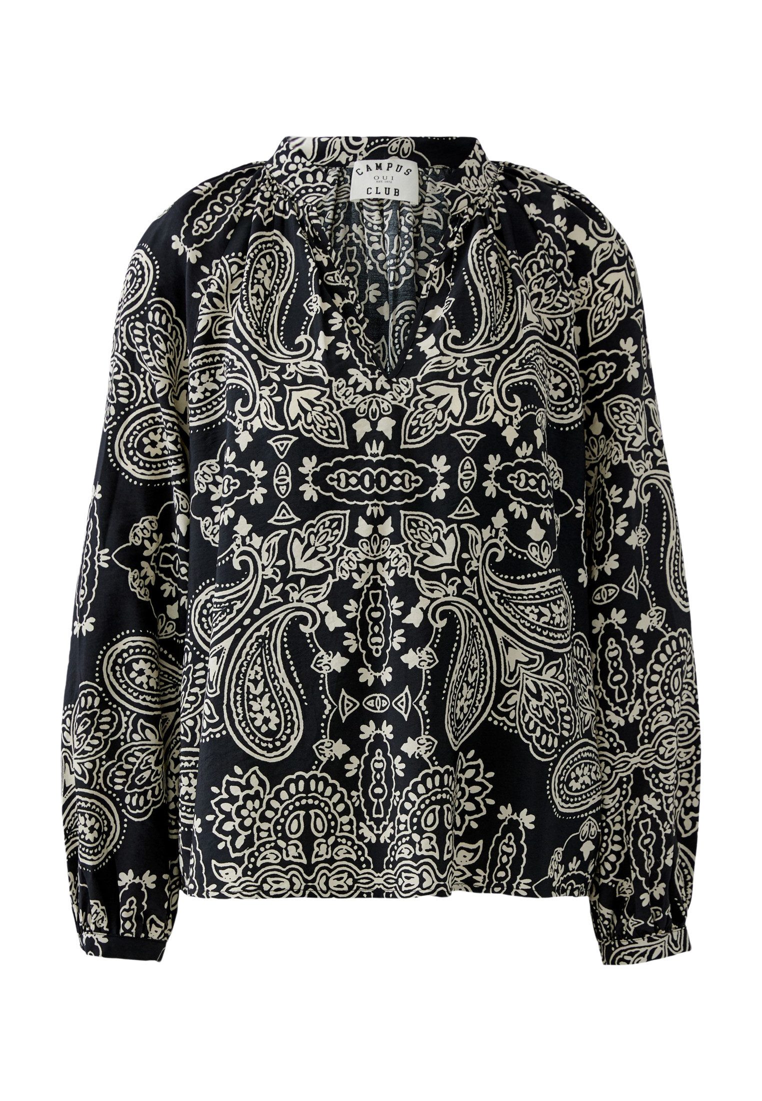 Oui Langarmbluse Bluse