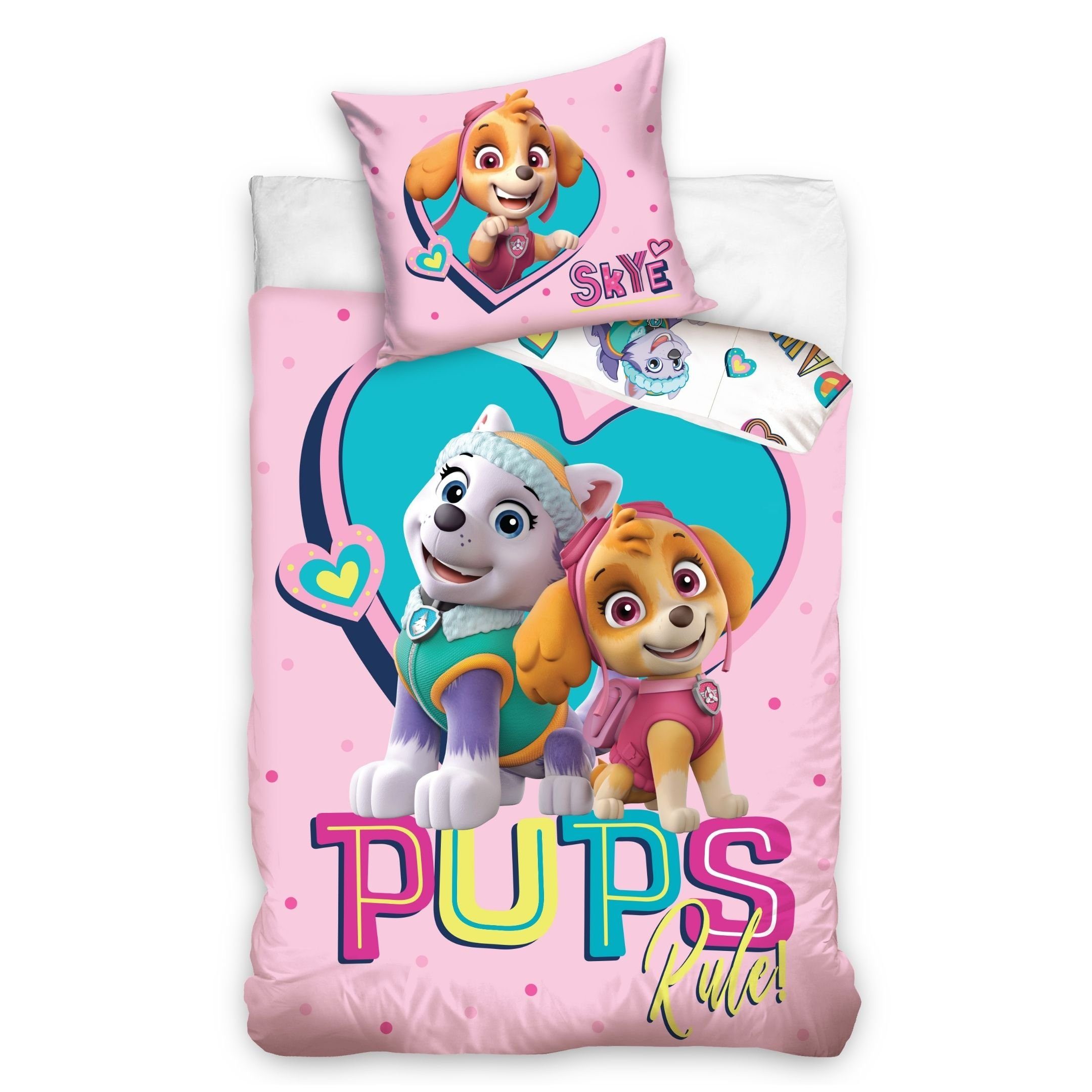 MTOnlinehandel Kinderbettwäsche Paw Patrol 135x200 + 80x80 cm 2 tlg., 100% günstig online kaufen