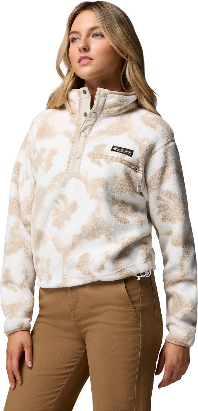 Columbia Sweatshirt Helvetia II Printed Cropped Half Sn SEA SALT, SPRAYFLOWER