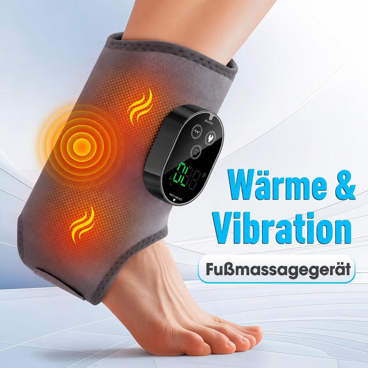 Lisabonde Massagegerät mit Wärmetherapie & Vibration, Akku, für Knöchel & Wade, 2er-Set, Ergonomisch, hautfreundlich, automatische Abschaltung – Bild 3 von 5