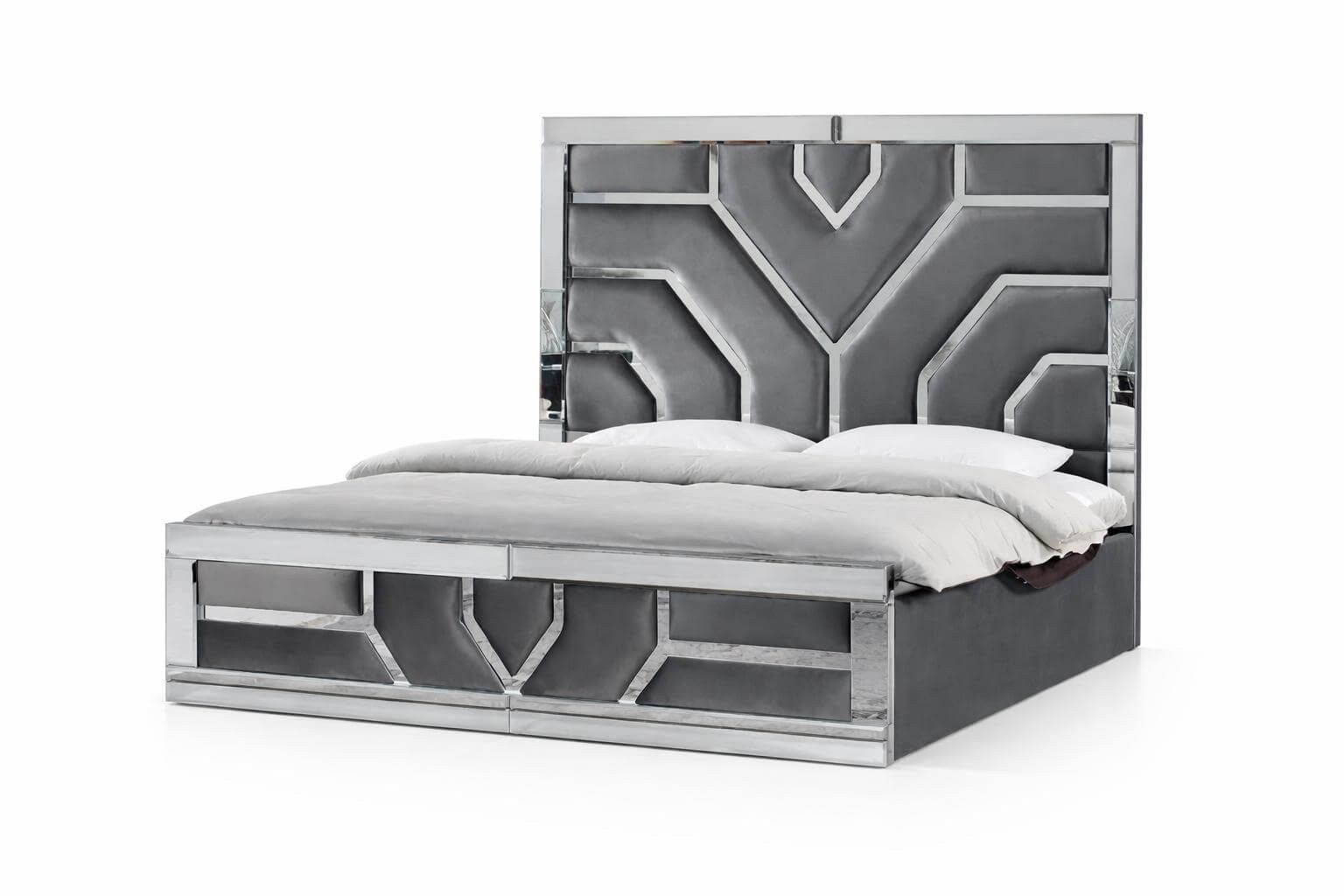 JVmoebel Schlafzimmer-Set Modernes Schlafzimmer-Set mit Bett und praktischem Schminktisch, (2-tlg), Made in Europa