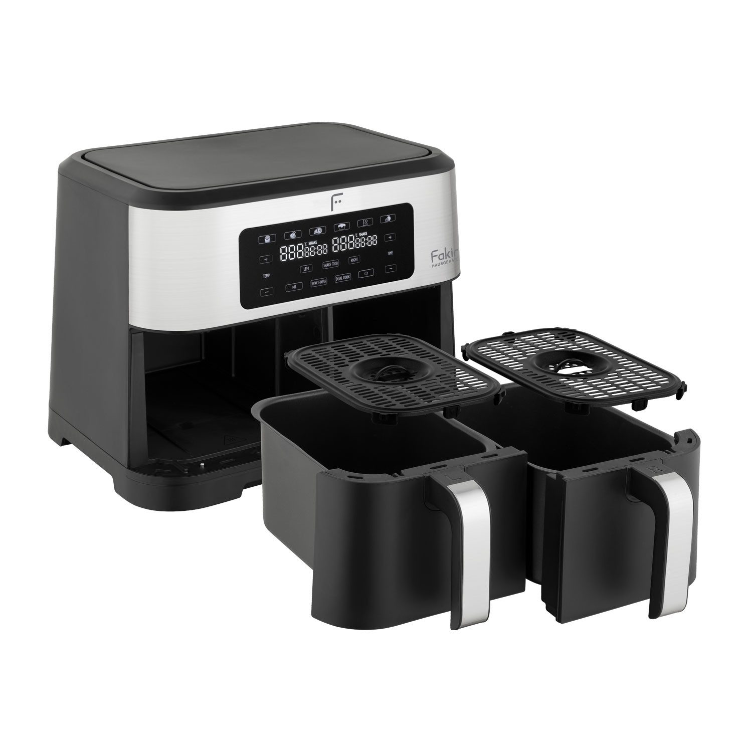 FAKIR Heißluftfritteuse Kunststoff, Metall, 2800 W, Frittieren, Grillen, Backen und Trocknen von Lebensmitteln