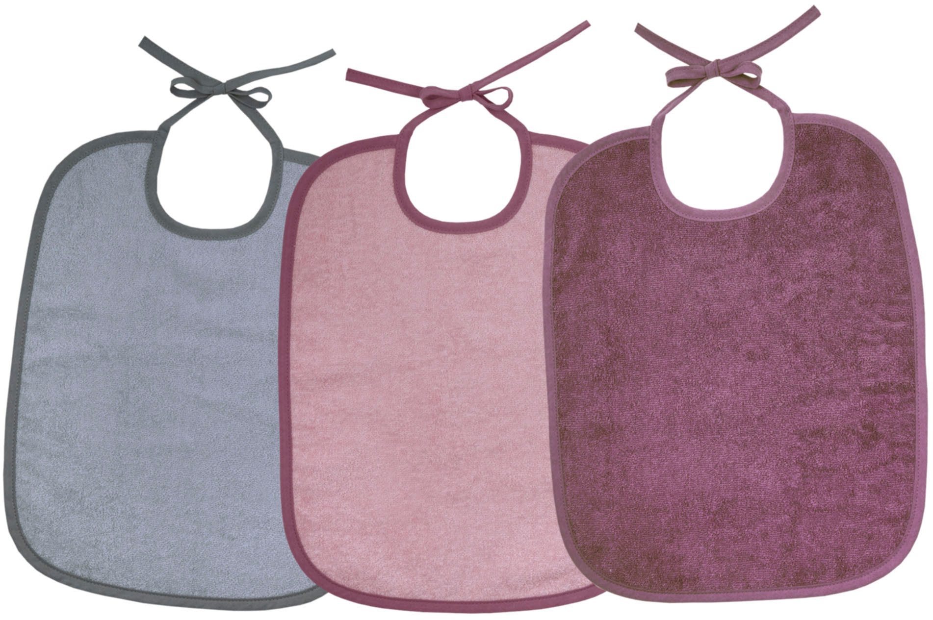 Wörner Lätzchen Bindelätzchen 3er Pack 32x40 cm, (3-St), maschinenwaschbar, trocknergeeignet