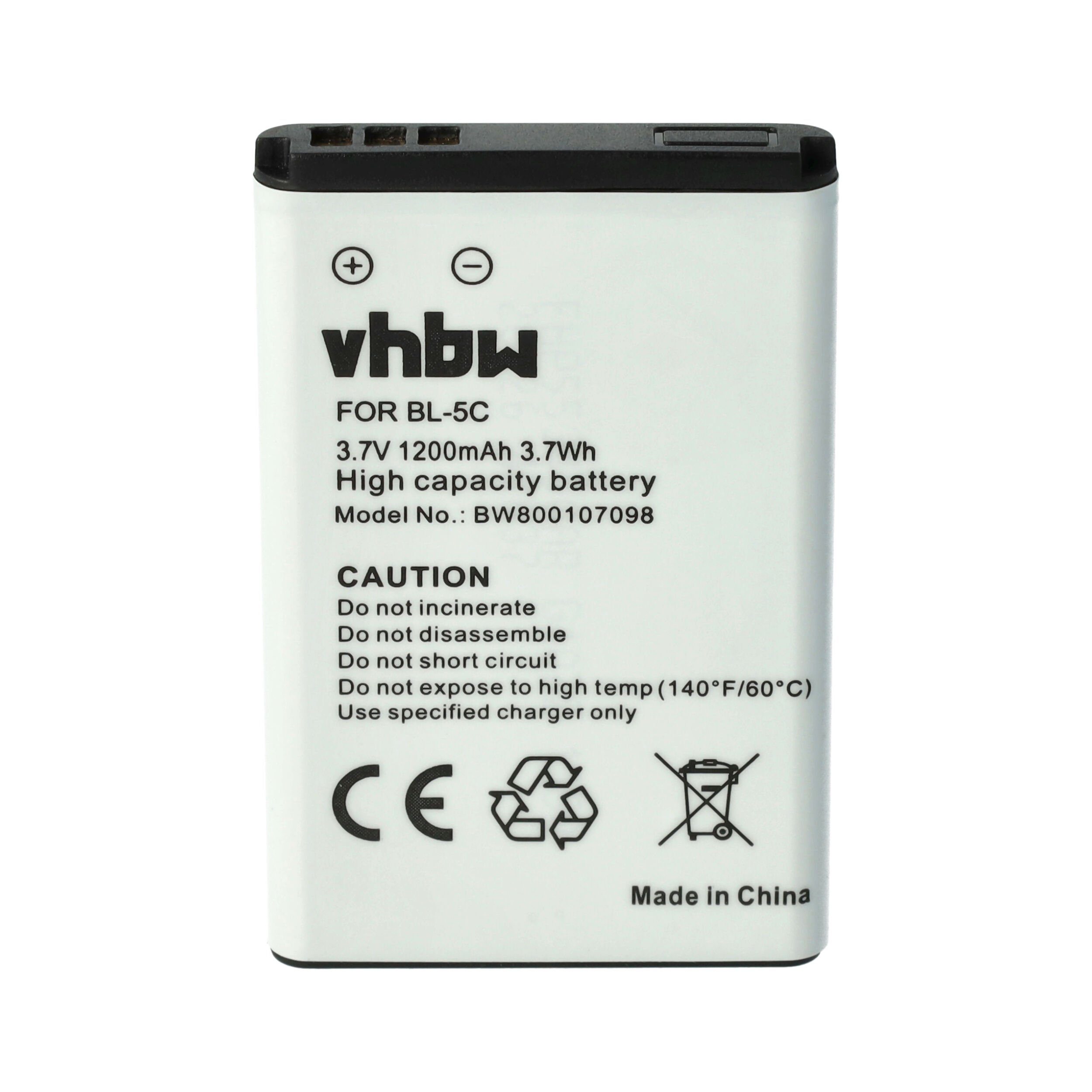 vhbw kompatibel mit T-Com Sinus A806 Handy-Akku Li-Ion 1200 mAh (3,7 V)