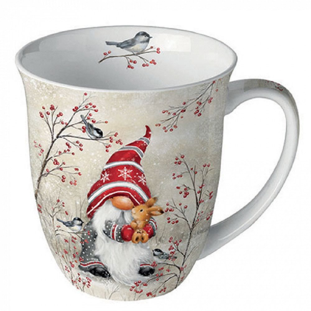 Ambiente Luxury Paper Products Becher Sommer, Blumen, Tiere, Pflanzen, Bäume, Herbst, Mug, Kollektion, 1-tlg., Porzellan Tasse, Becher 0,4 L Zwergenumarmung, Themen Tiere, Schnee - Eis Jahreszeit Winter, Winter, Geburtstag, Hochzeit, Valentinstag, Muttertag, Geschenke