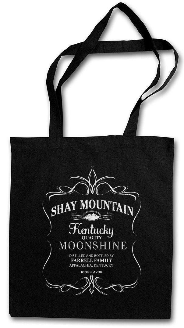 Beuteltasche Shay Mountain Moonshine Stofftasche Farrell Family Company Sign Logo