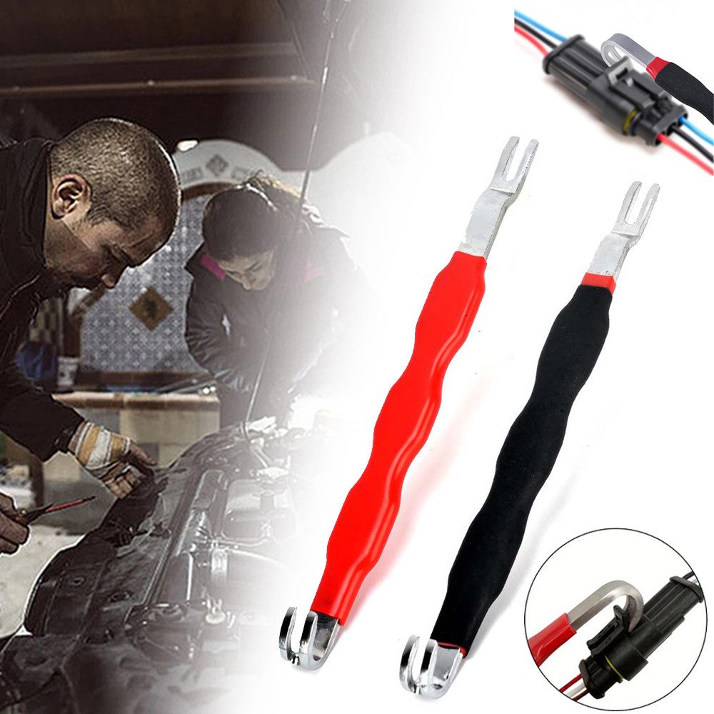 PRIISF Demontagewerkzeug Auto Kfz Steckverbinder Abzieher Entfernung Reparatur Werkzeug 2 Stück, (Kfz Elektroklemmen Stecker Trenner Entfernungswerkzeug Entferner, Kfz Steckverbindersatz Auto Kabelverbinder Abzieher Entferner Werkzeug), Automobil Trennabzieher Auto Reparatur Wartung, Kabelbaum-Entriegelung