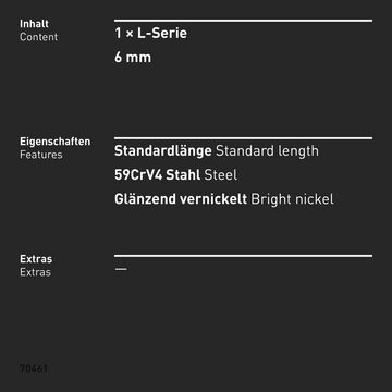 INBUS Innensechskantschlüssel 1,5 - 36mm Sechskantschlüssel - Innensechskant Inbusschlüssel, kurze Ausführung