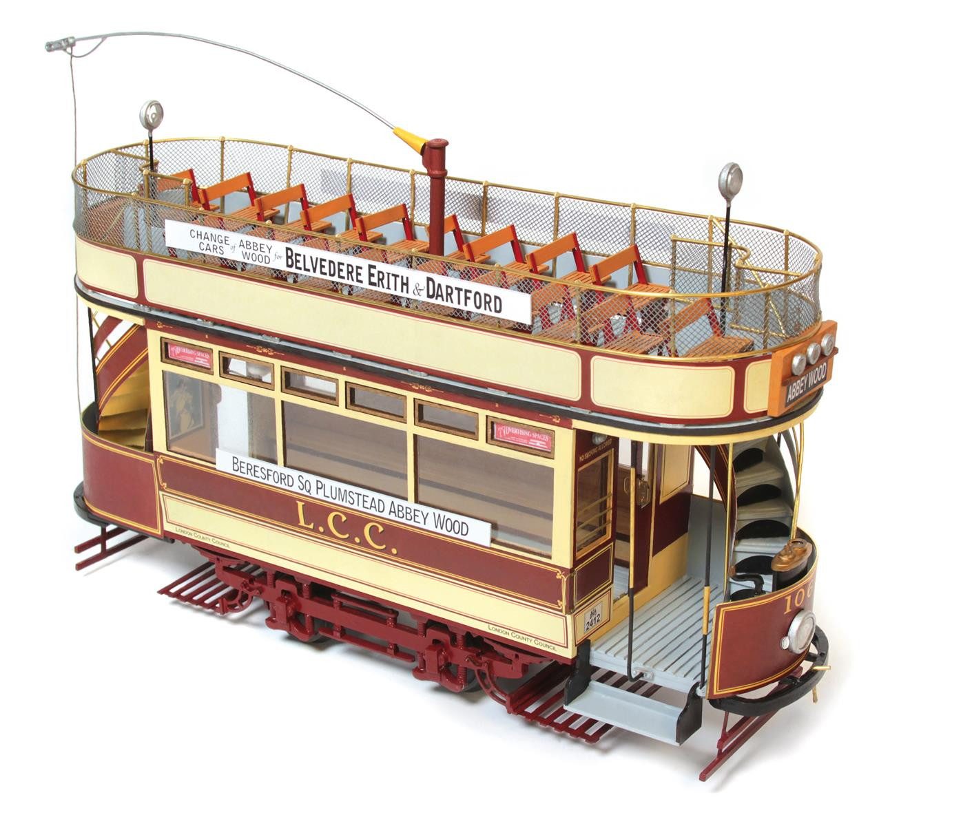 OcCre Modellbausatz London L.C.C. 106 Straßenbahn Maßstab 1:24 Straßenbahnbausatz, (Zusatzartikel, 1-tlg., Straßenbahnbausatz), Made in Europe
