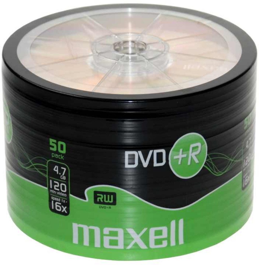 Maxell DVD-Rohling 50 Maxell Пробелы DVD+R 4,7GB 16x Shrink