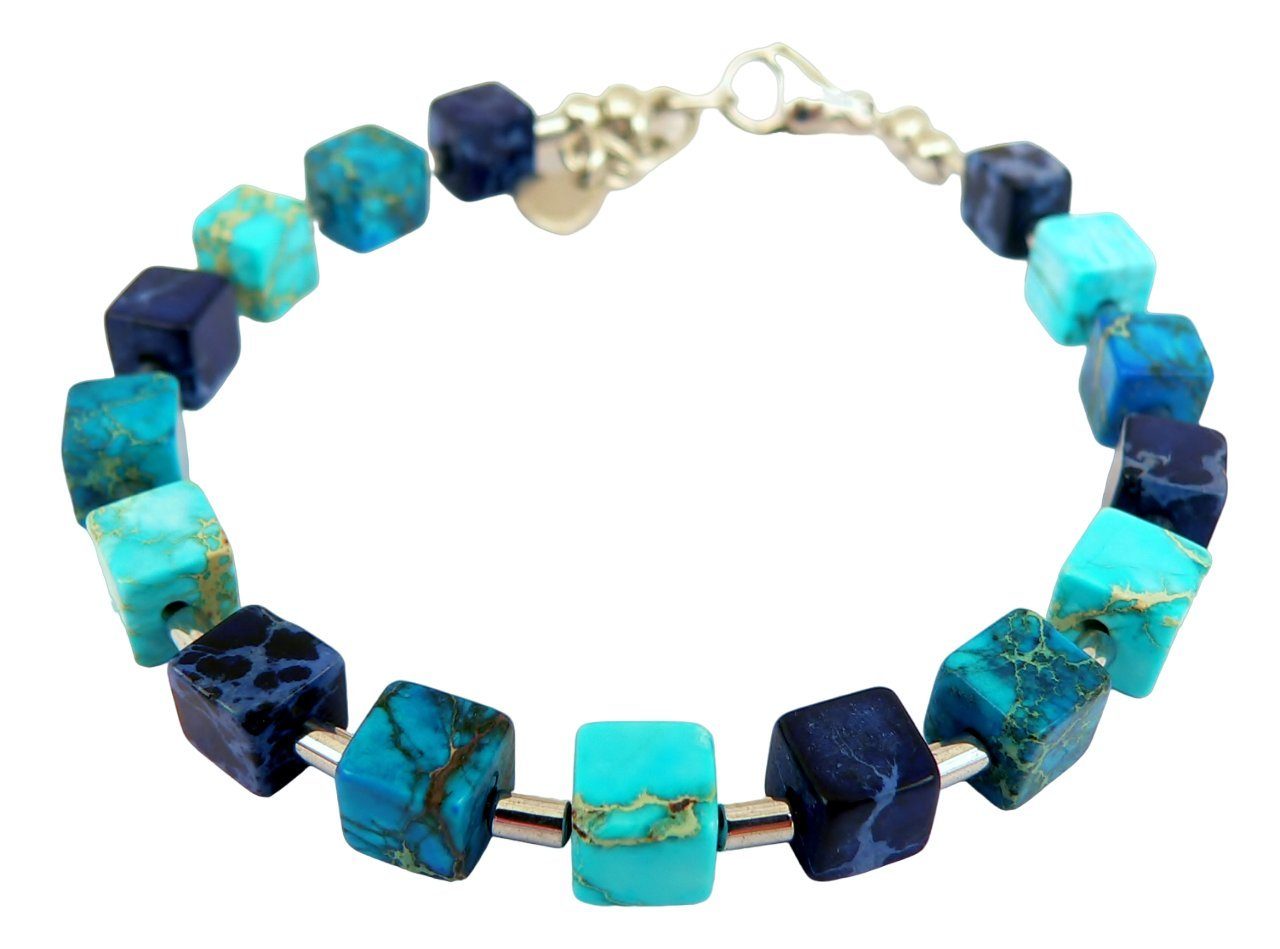 traumschmuck Armkette 213da Armband Schmuck-, Edelstein, Würfel, Jaspis, bl günstig online kaufen
