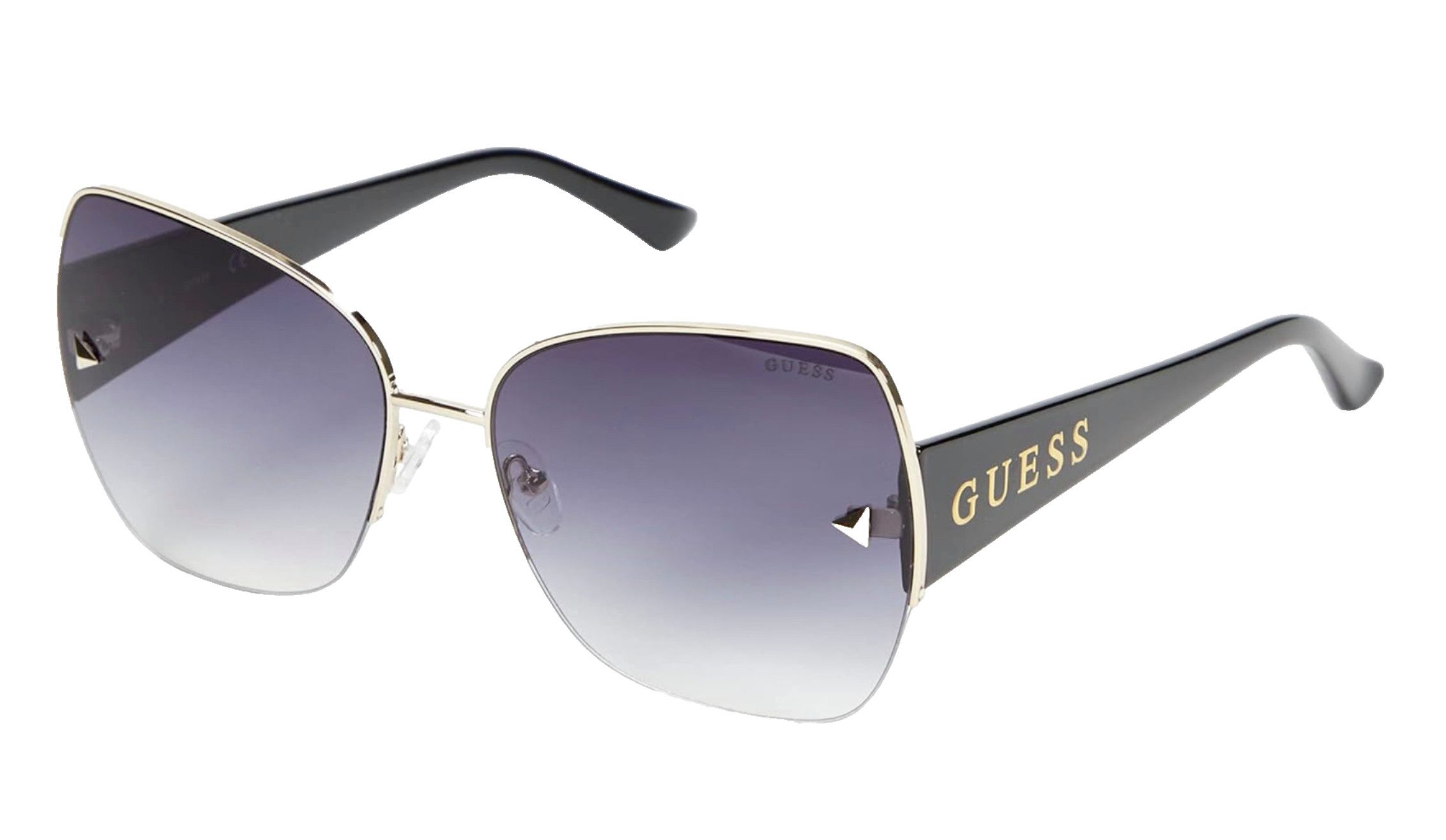 Guess Sonnenbrille Sonnenbrille Eyewear Brille Glasses Mit Soft Tasche Etui UVA & UVB Sichtbares Logo, modern und schick