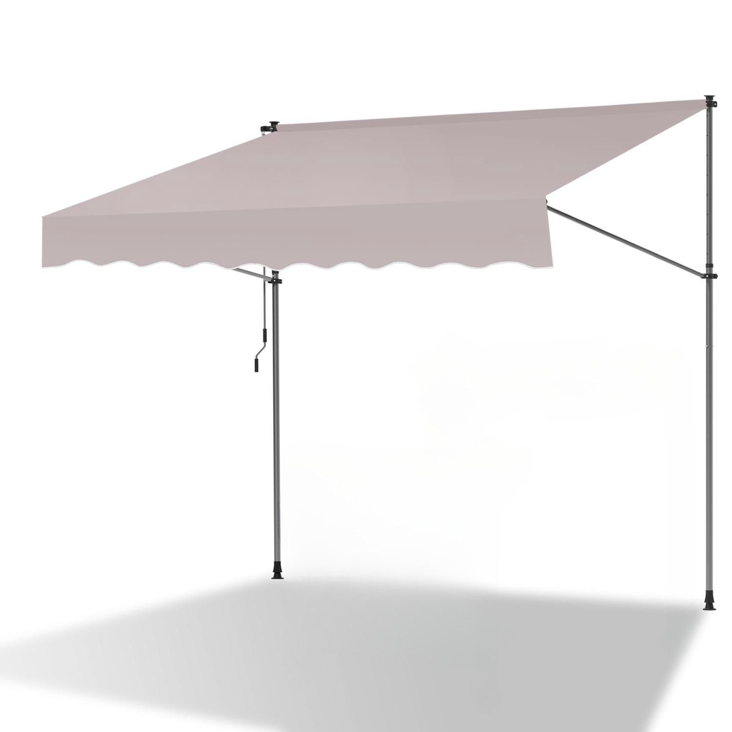 Clanmacy Klemmmarkise Klemmmarkise 350cm Balkonmarkise Markise günstig online kaufen