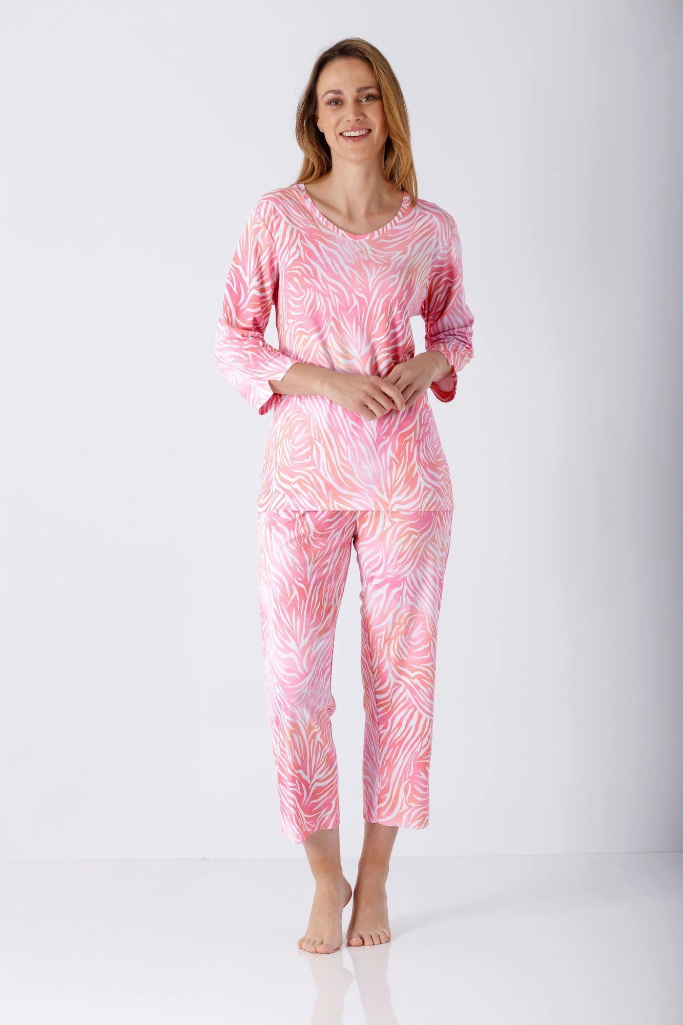 Hajo Schlafanzug Damen Schlafanzug 7/8 Klima-Soft®