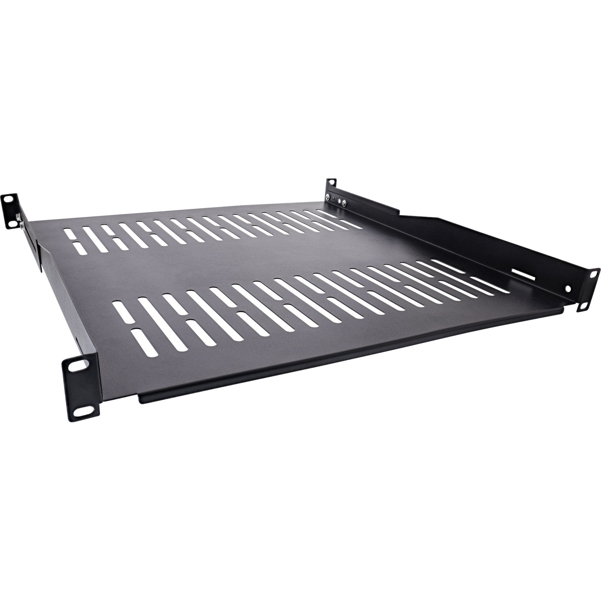 PC-Gehäuse Fachboden, 450mm, 50kg, 1HE, RAL 9005 schwarz