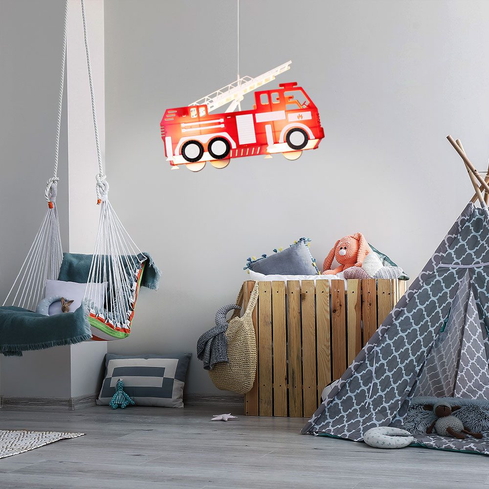 GLOBO LIGHTING Hängeleuchte, Leuchtmittel inklusive, Warmweiß, LED Feuerweh günstig online kaufen
