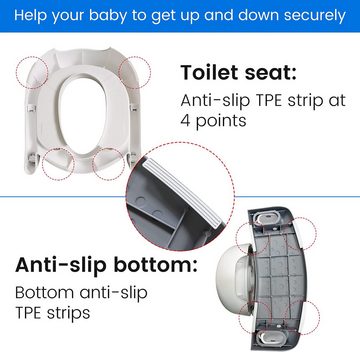 Novzep Toilettentrainer Töpfchen Toilettensitz Baby mit Treppe,Kinder WC Sitz Toilette