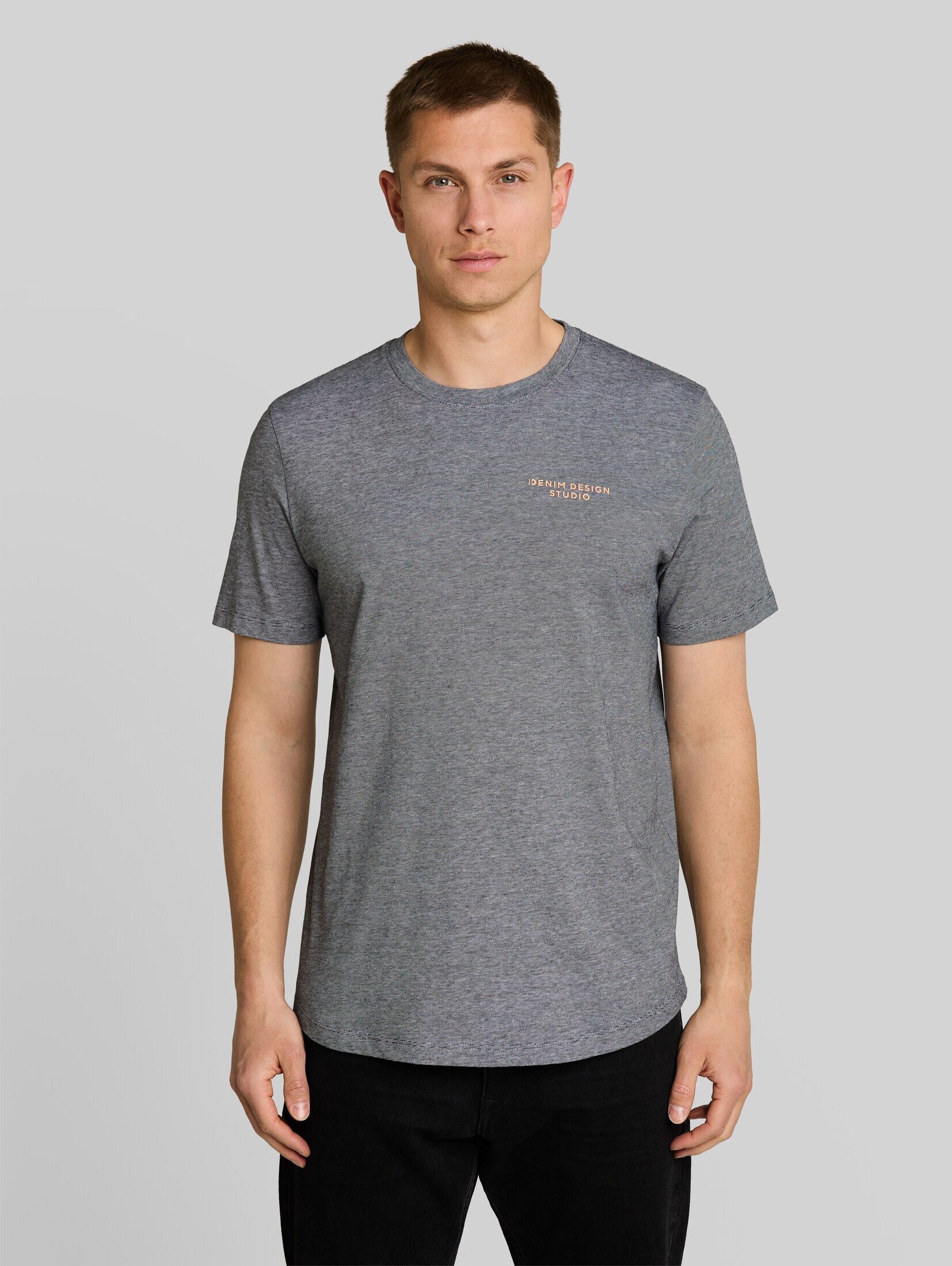 TOM TAILOR Denim T-Shirt T-Shirt T-Shirt mit feinem Streifenmuster
