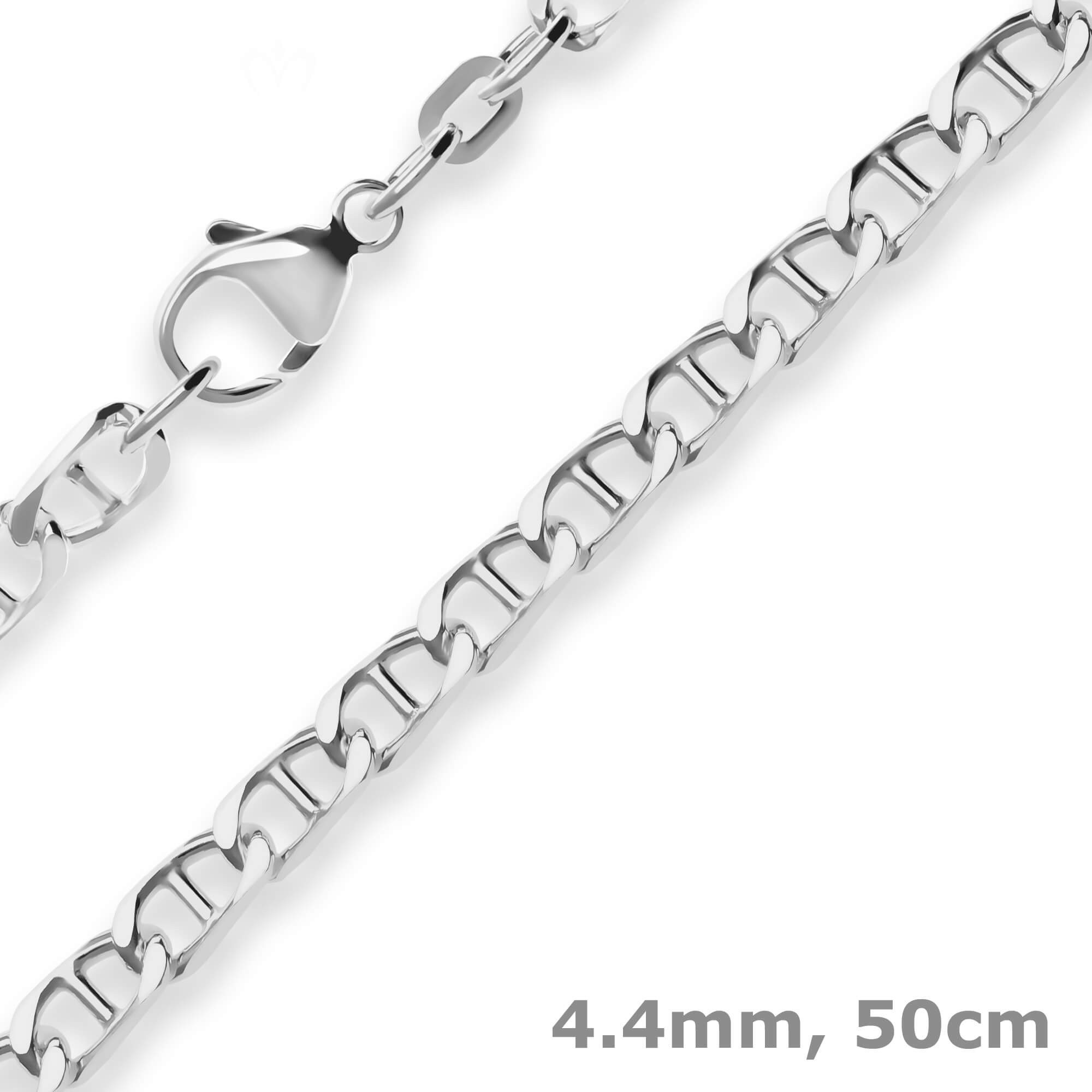 Valentinstagsgeschenk Schmuck Krone Silberkette 4,4mm aus 925 Silber 50cm, Silber 925, silberfarben