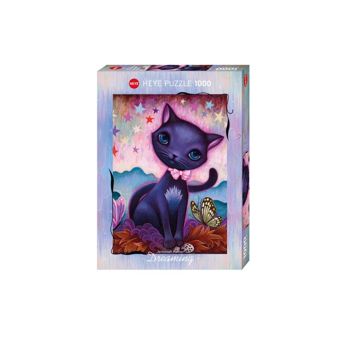 HEYE Puzzle 296872 - Black Kitty, Dreaming, 1000 Teile - Puzzlegröße...,  1000 Puzzleteile