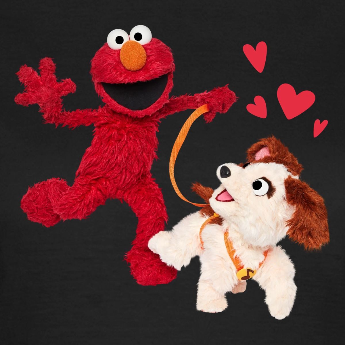 Spreadshirt T-Shirt Sesamstraße Elmo Und Tango Beim Spaziergang Frauen T-Shirt (1-tlg) Slim Fit, fällt klein aus