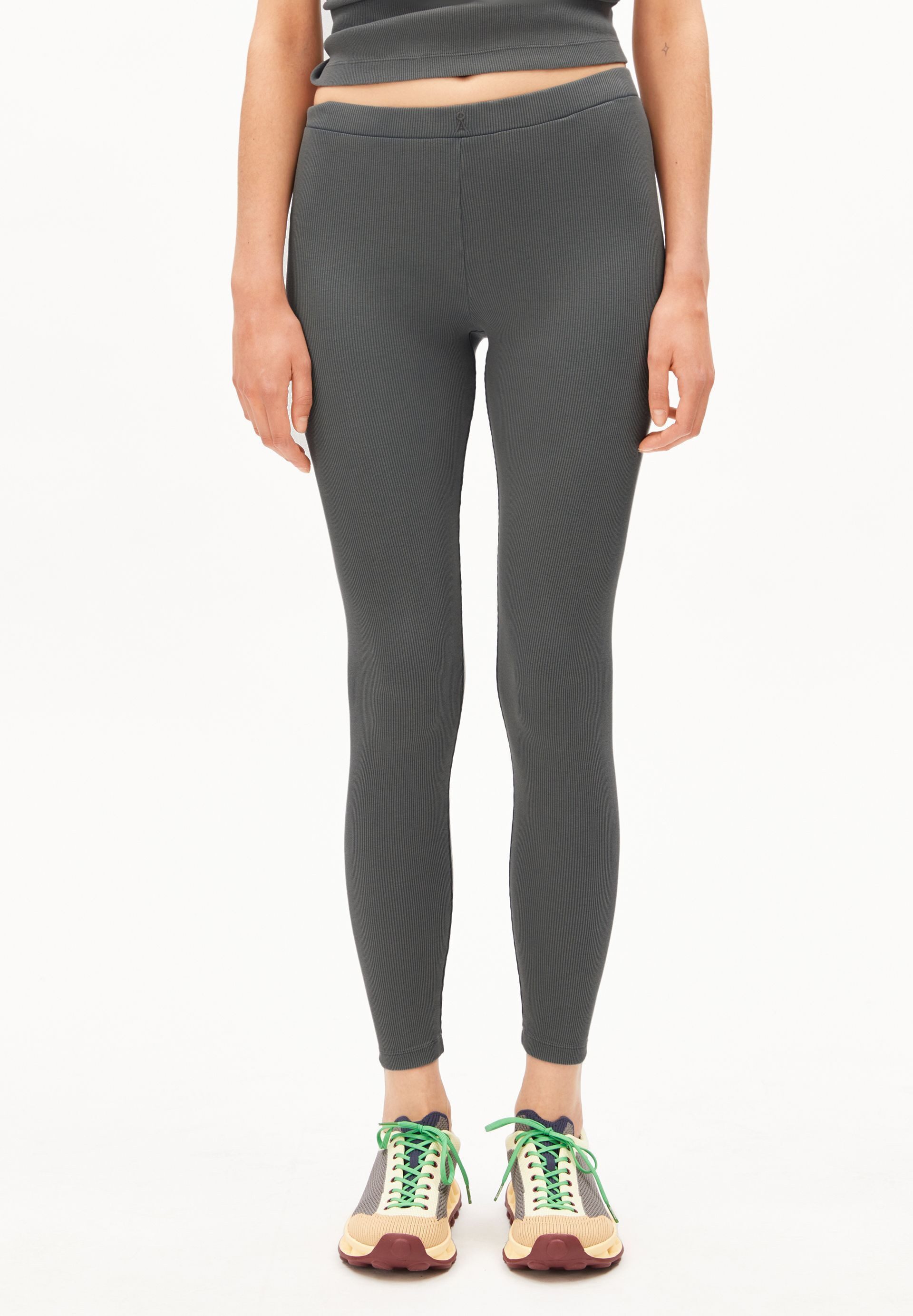 Armedangels Leggings GMT DYE RIB Ripp-Leggings aus Bio-Baumwoll Mix