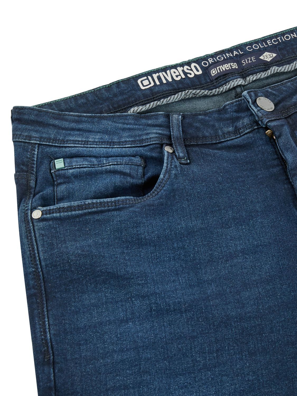 riverso Straight-Jeans Herren Jeanshose RIVChris Regular Fit Denim Hose mit Stretch