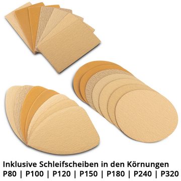 STAHLWERK Schleifschwamm STAHLWERK Handschleifblock 3er Set, mit P80, P100, P120, P150, P180, P240, P320 Körnung, Schleifblock