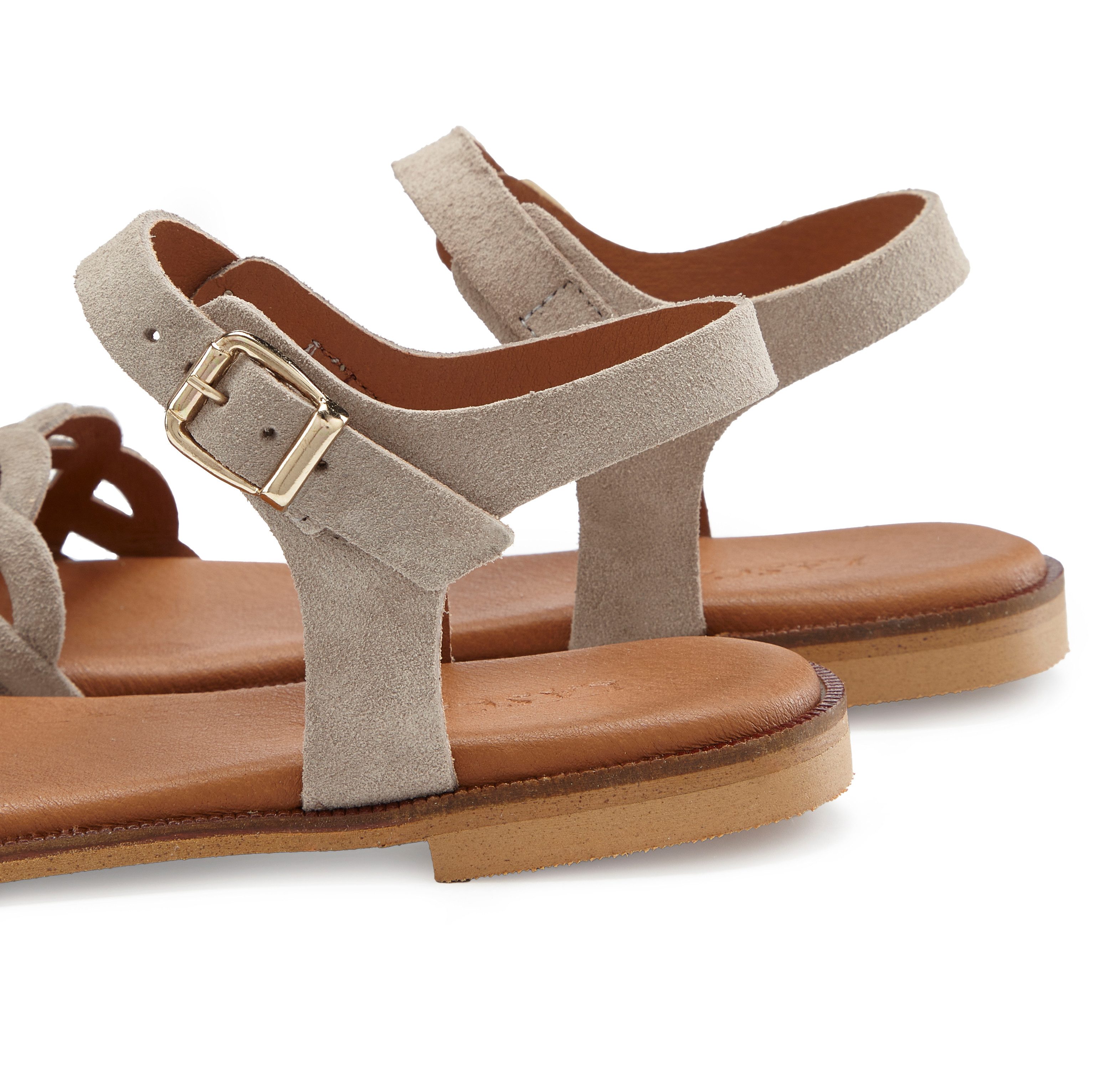 LASCANA Sommerschuh Sandale Sandalette, Sommerschuh aus Leder mit Cut-Outs und weicher Innensohle – Bild 5 von 5