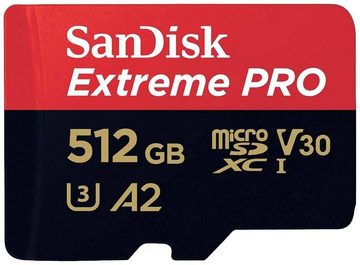 Sandisk SANDISK Extreme Pro 512 GB microSDXC Speicherkarte (200 MB/s,A2,Class1 Micro SD-Karte