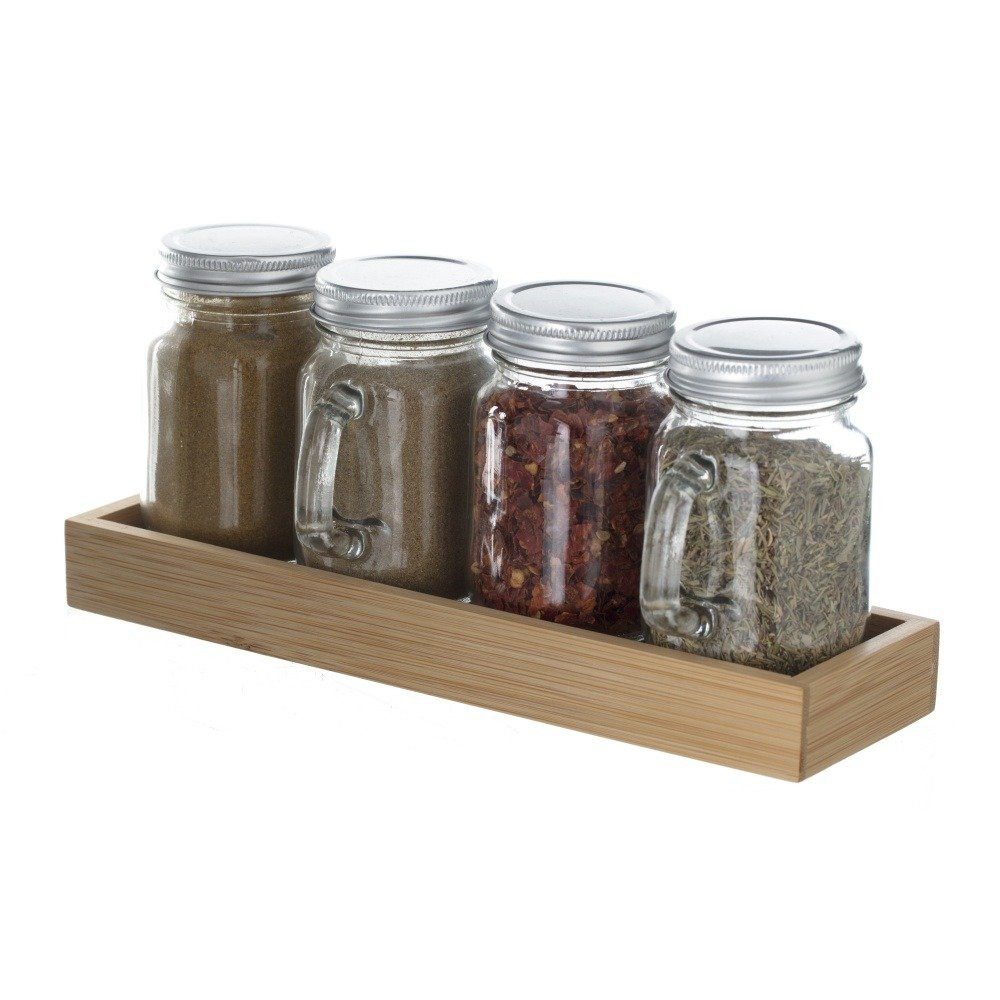 Secret de Gourmet Gewürzbehälter Gewürzgläser, lose Lebensmittelspender, 4er Set - Secret de Gourmet, Glas, (einzeln, einzeln). € 25,99