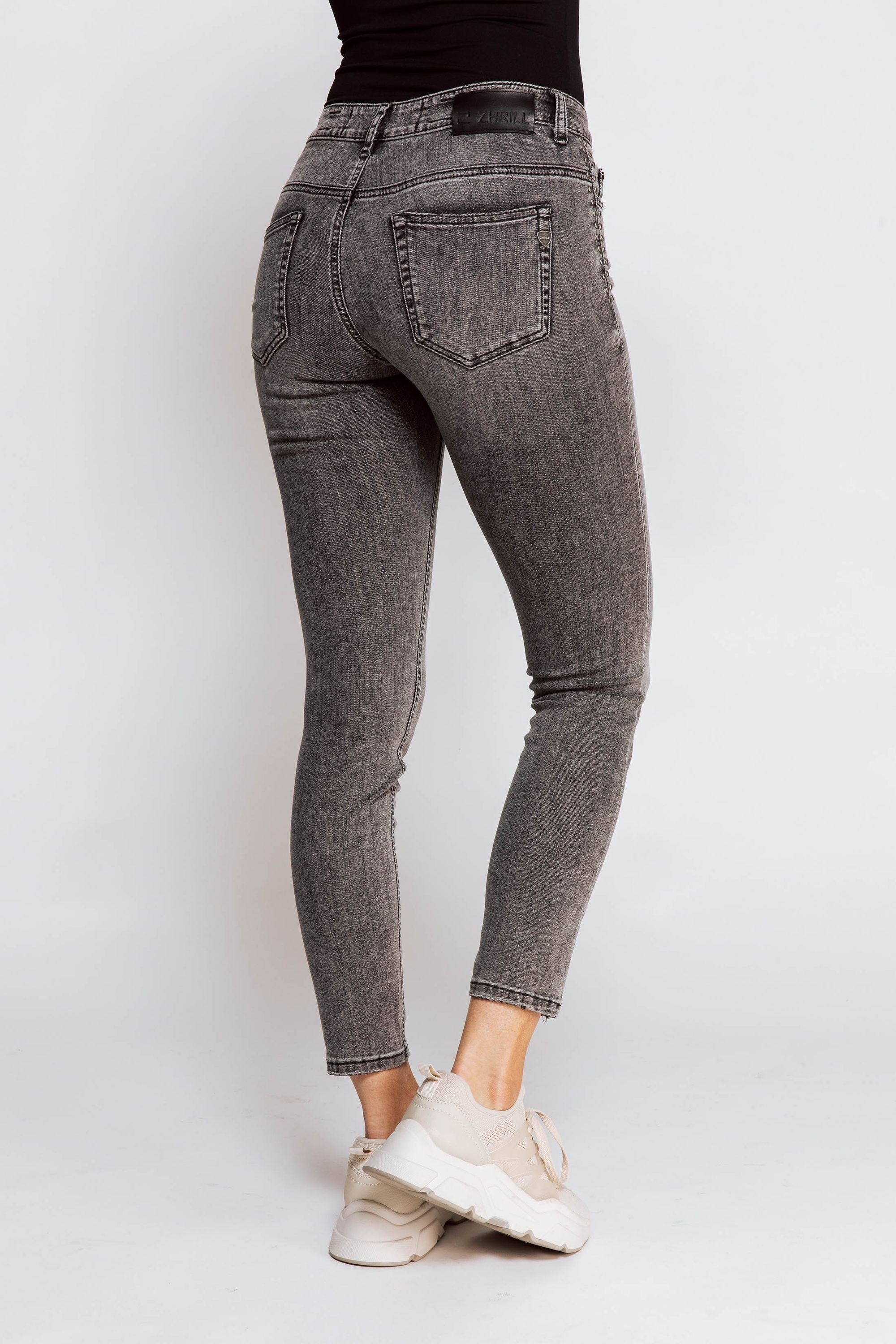 Zhrill Skinny-fit-Jeans Skinny Jeans DAFFY angenehmer Grau Tragekomfort