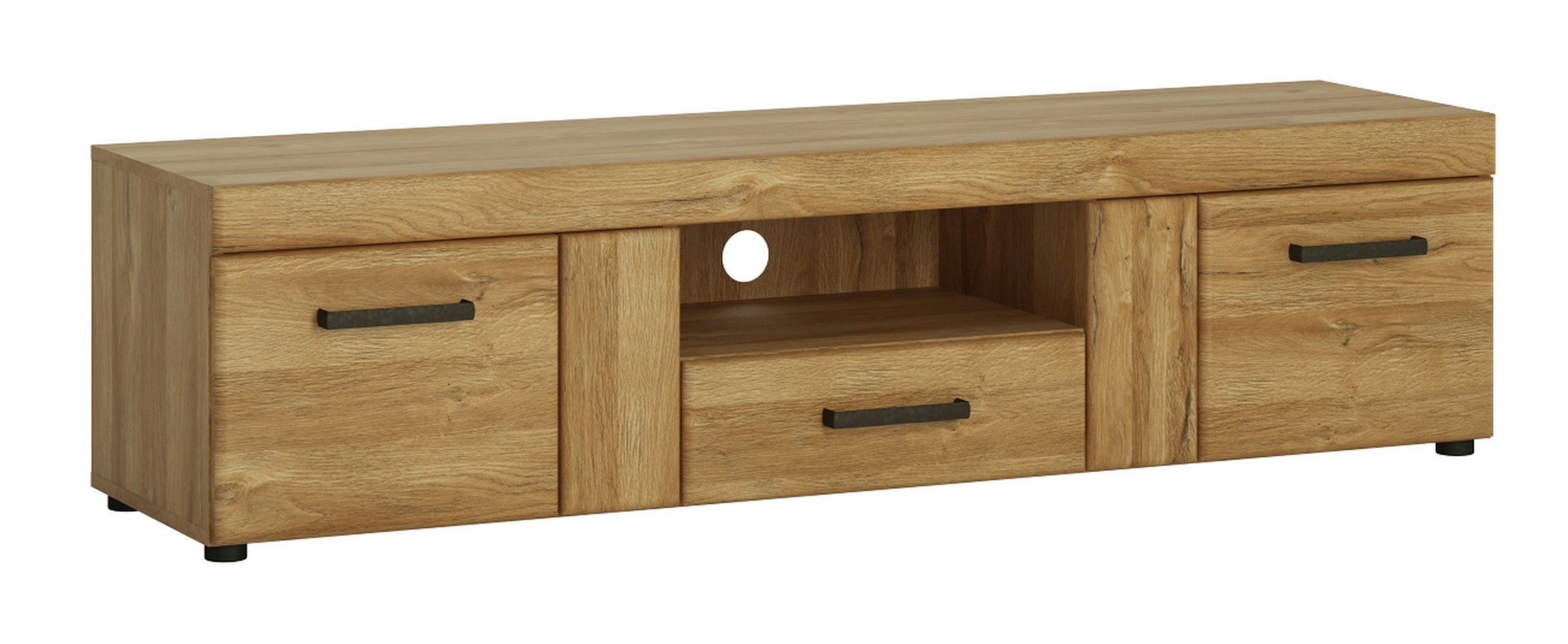 Meble Wójcik Wohnwand (3-teilig) in Grandson Eiche Dekor - 259x155x41 (BxHxT), (3-teilig)