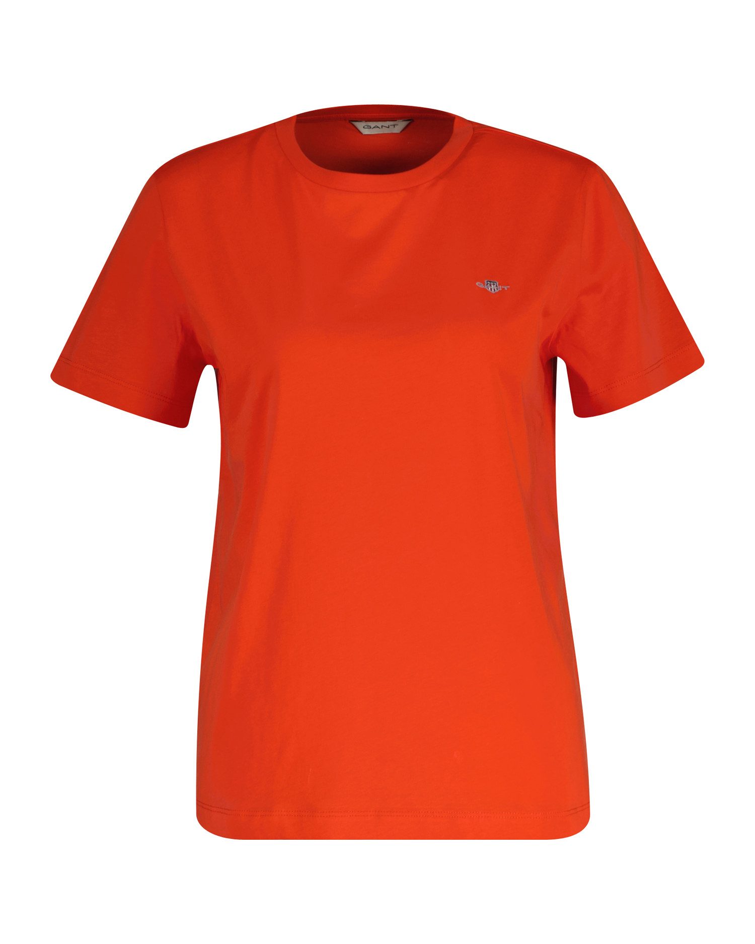 Gant T-Shirt REG SHIELD KA T-SHIRT mit einer kleinen aufgestickten Wappen-Grafik auf der Brust