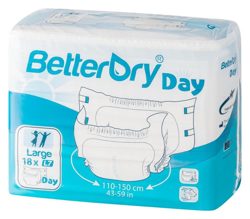 mit cm) - (18-St., Windeln Folie) Day (110-150 Large BetterDry Windeln - L7