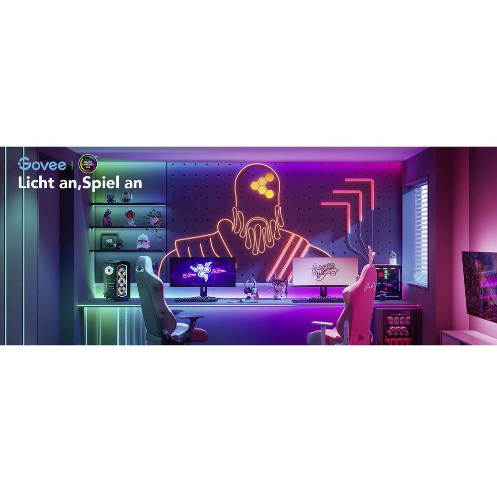 Govee Wandleuchte Govee Glide Wall Light (4+1) B6062 (4+1) LED-Wandleuchte 36 W LED We