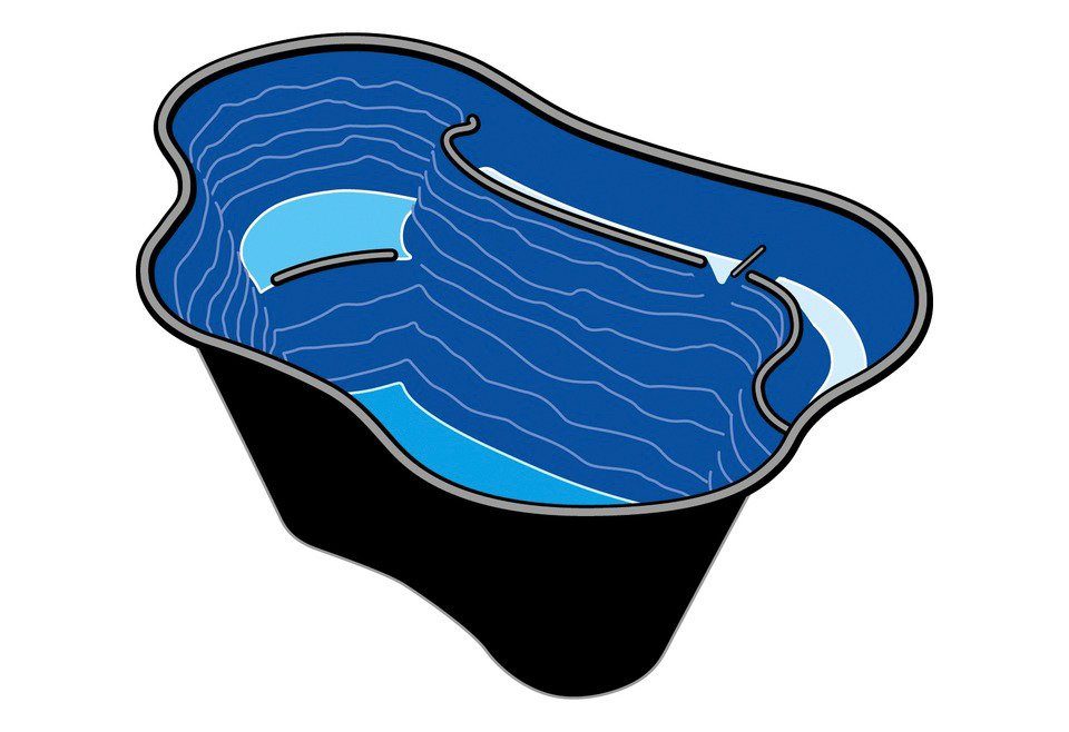 Ubbink Fertigteich Calmuss SII, BxLxH: 90x135x45 cm, 220 l günstig online kaufen