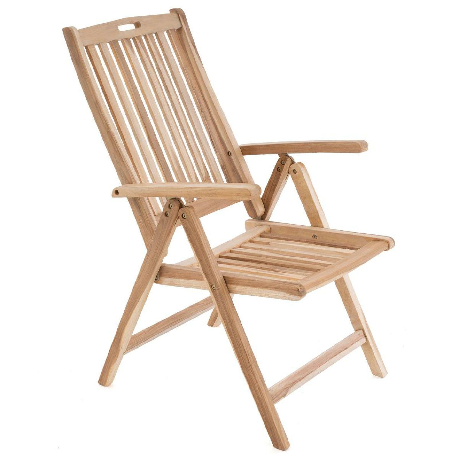VCM Gartenstuhl Gartenstuhl Hochlehner Klappstuhl Holz Teak