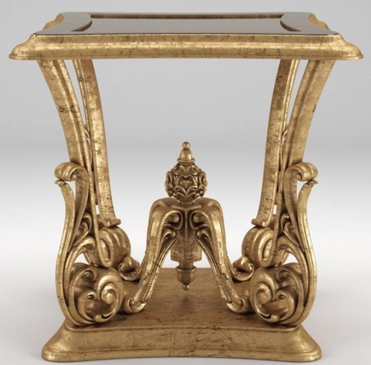 x 70 Gold cm Beistelltisch Tisch Antik Barock Luxus - im 70 x 70 Prunkvoller Padrino Beistelltisch Casa Barock Barockstil H. Möbel -