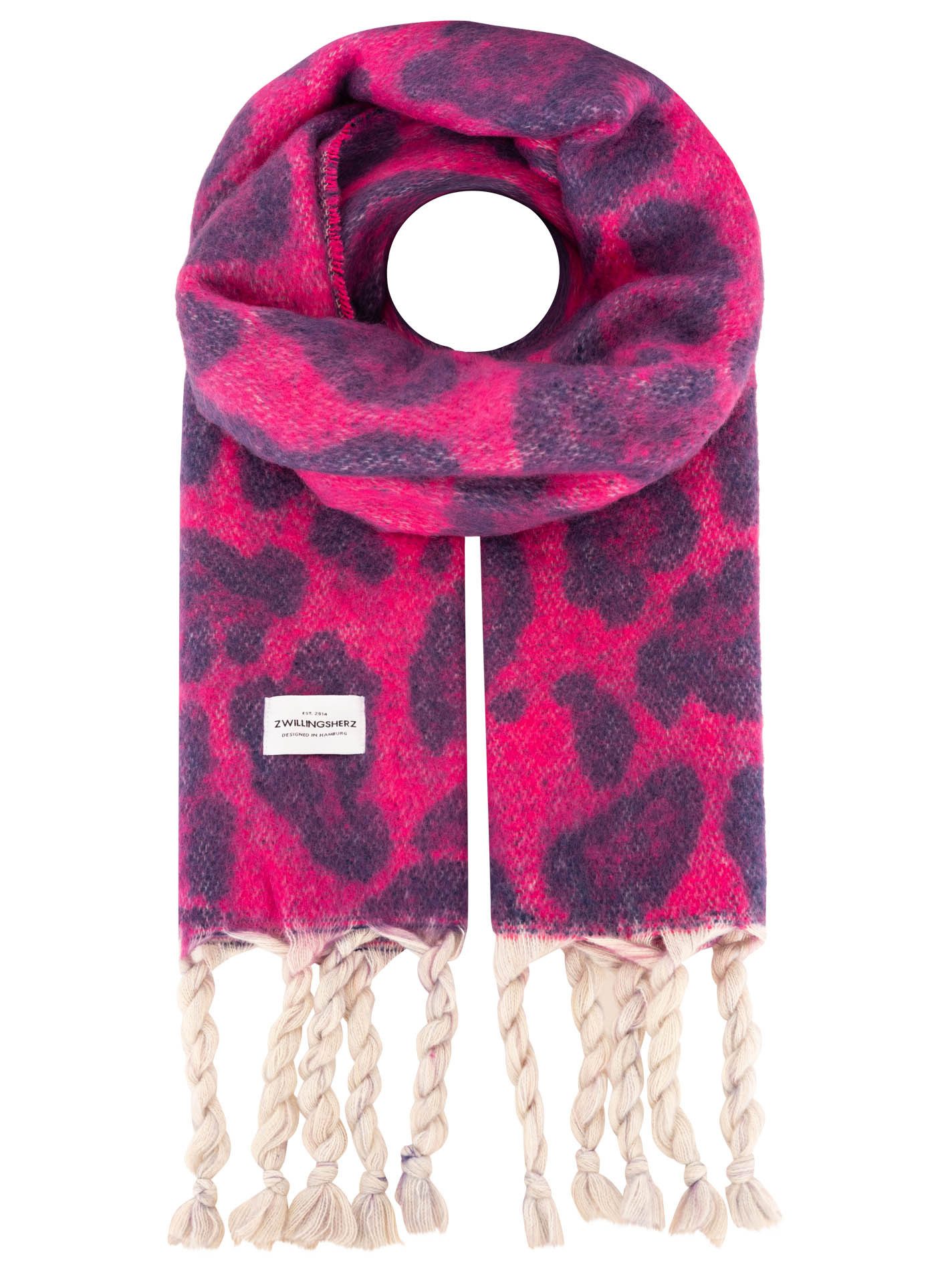 Zwillingsherz Modeschal "Big Leo", mit modischem Leomuster und Fransen günstig online kaufen