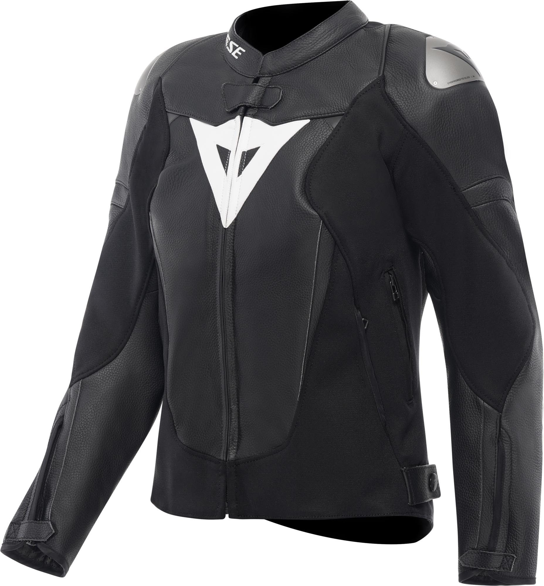 Dainese Motorradjacke Avro 6 Damen Motorrad Lederjacke Airbag vorbereitet,Rückenprotektor vorbereitet,Verbindungsreißver