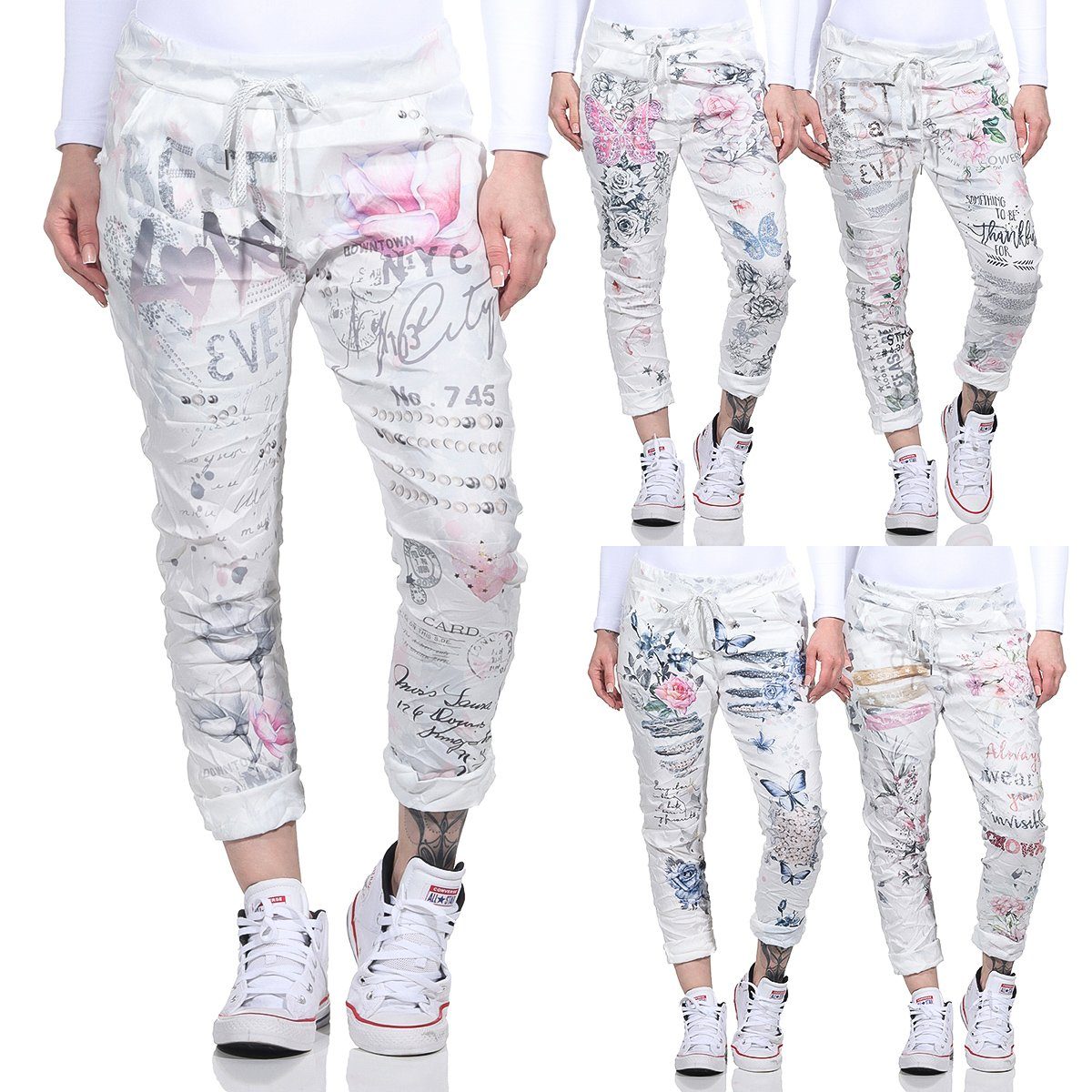 CLEO STYLE Schlupfhose Damen Sweathose 1289 Style 3