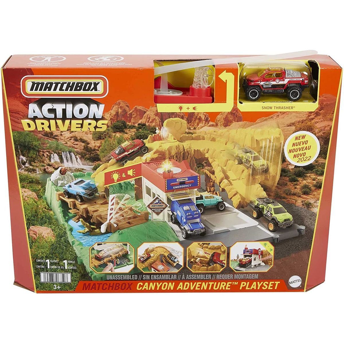 Mattel® Spielwelt Mattel HHH32 - Matchbox - Action Drivers - Canyon Abenteuer Spielset +
