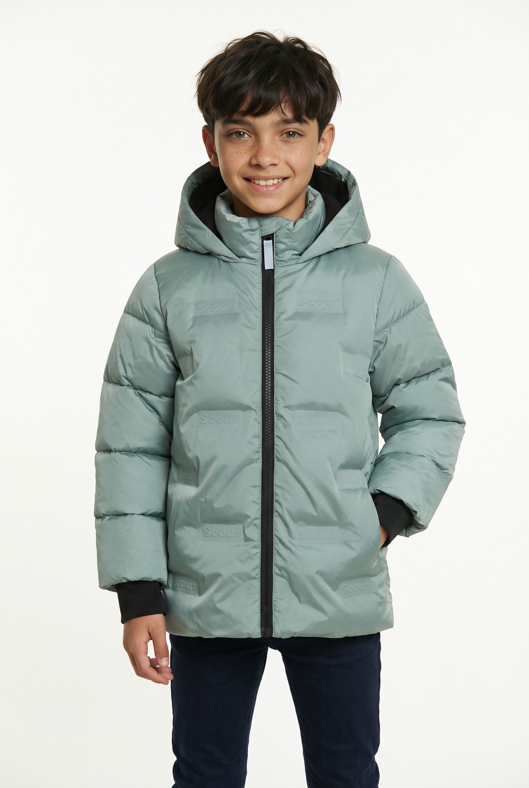 Scout Outdoorjacke Winterjacke mit SCOUT-Logo Prägung - NEU von SCOUT mit Fleecefütterung, wasserabweisend, windabweisend, mit Kapuze